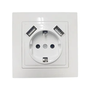 Prise avec Terre +2 USB NOOR