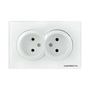 Prise double simple DIAA Glass