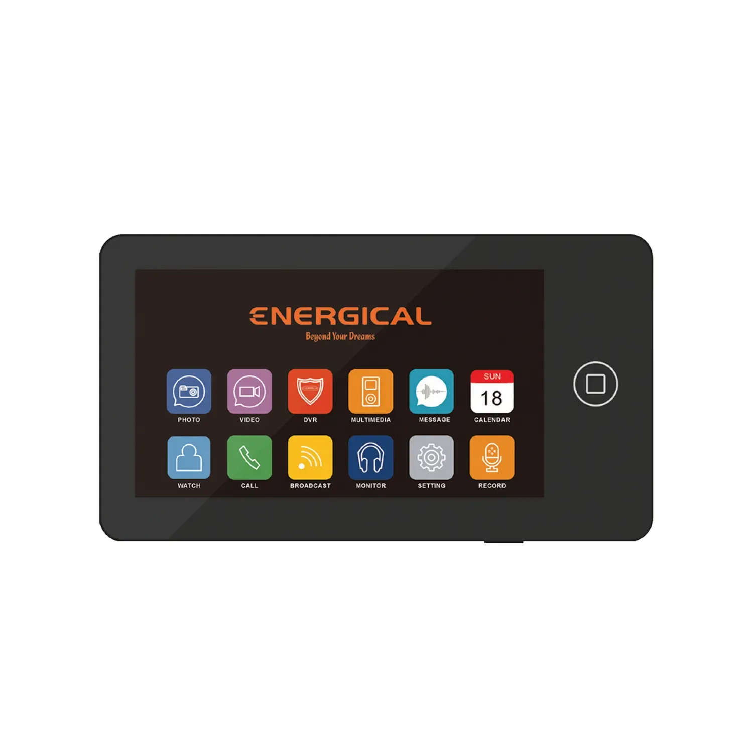 Moniteur 4 fils noir 7 pouces VFE04