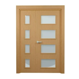 PORTE VITREE 1/1 EN MDF NID ABEILLE 1130mm AVEC CADRE EN WPC140mm