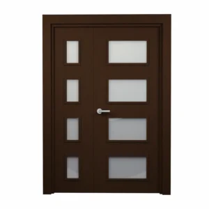 PORTE VITREE 1/1 EN MDF NID ABEILLE 1230mm AVEC CADRE EN WPC140mm