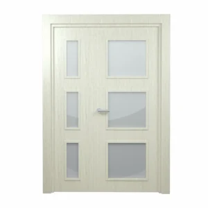 PORTE VITREE 1/1 EN MDF AGGLOMERE TUBULAIRE 1230mm AVEC CADRE EN WPC140mm
