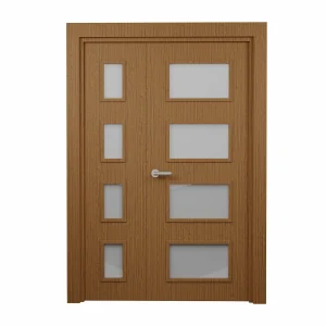 PORTE VITREE 1/1 EN PVC NID ABEILLE 1130mm AVEC CADRE EN WPC140mm