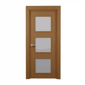 PORTE VITREE 1/1 EN PVC NID ABEILLE 830mm AVEC CADRE EN WPC110mm