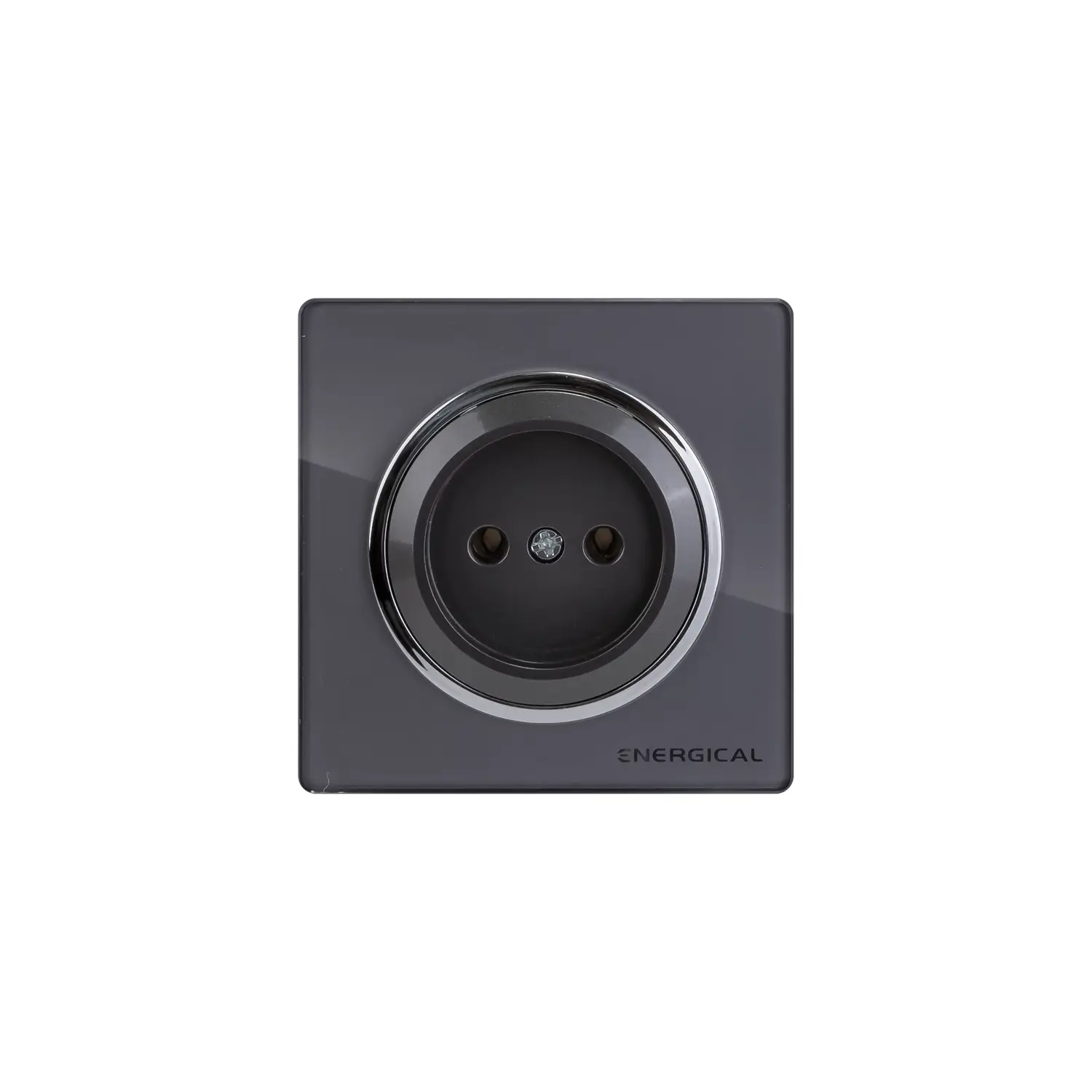 Prise simple DIAA Glass Gris